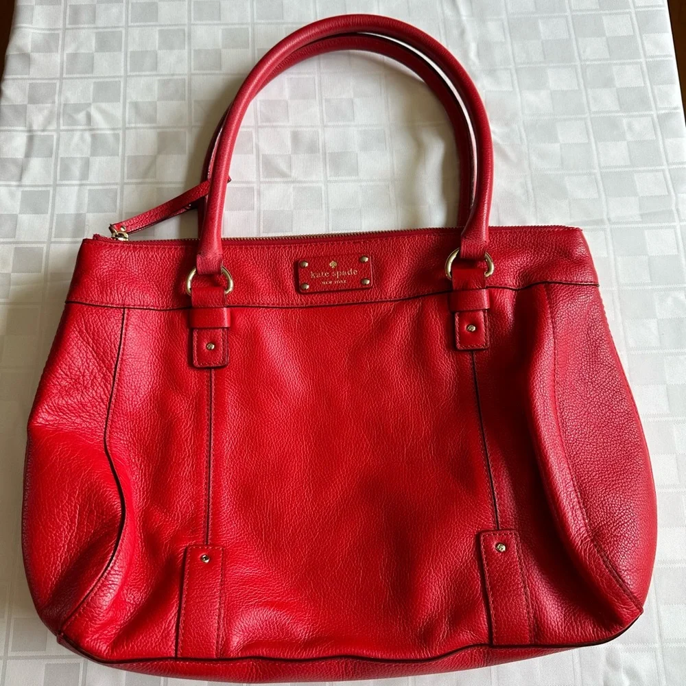 EUC - Kate Spade Red Handbag - Picture 3 of 8